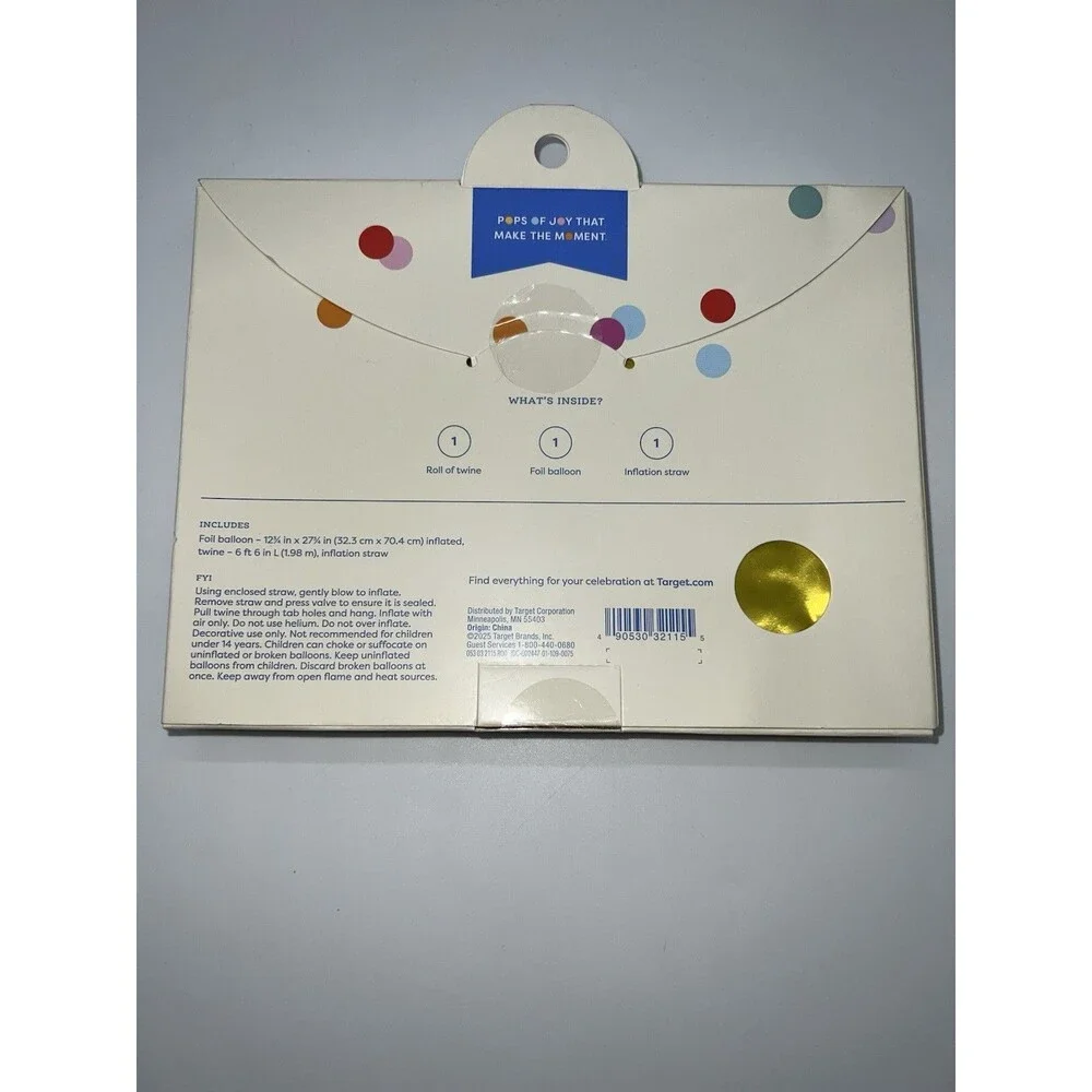 2 Packs of Spritz “one” Spellout Mylar Balloon Kits for 1st Birthdays in Gold